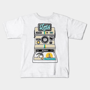 Lets Capture Every Moment (Bright Color) Kids T-Shirt